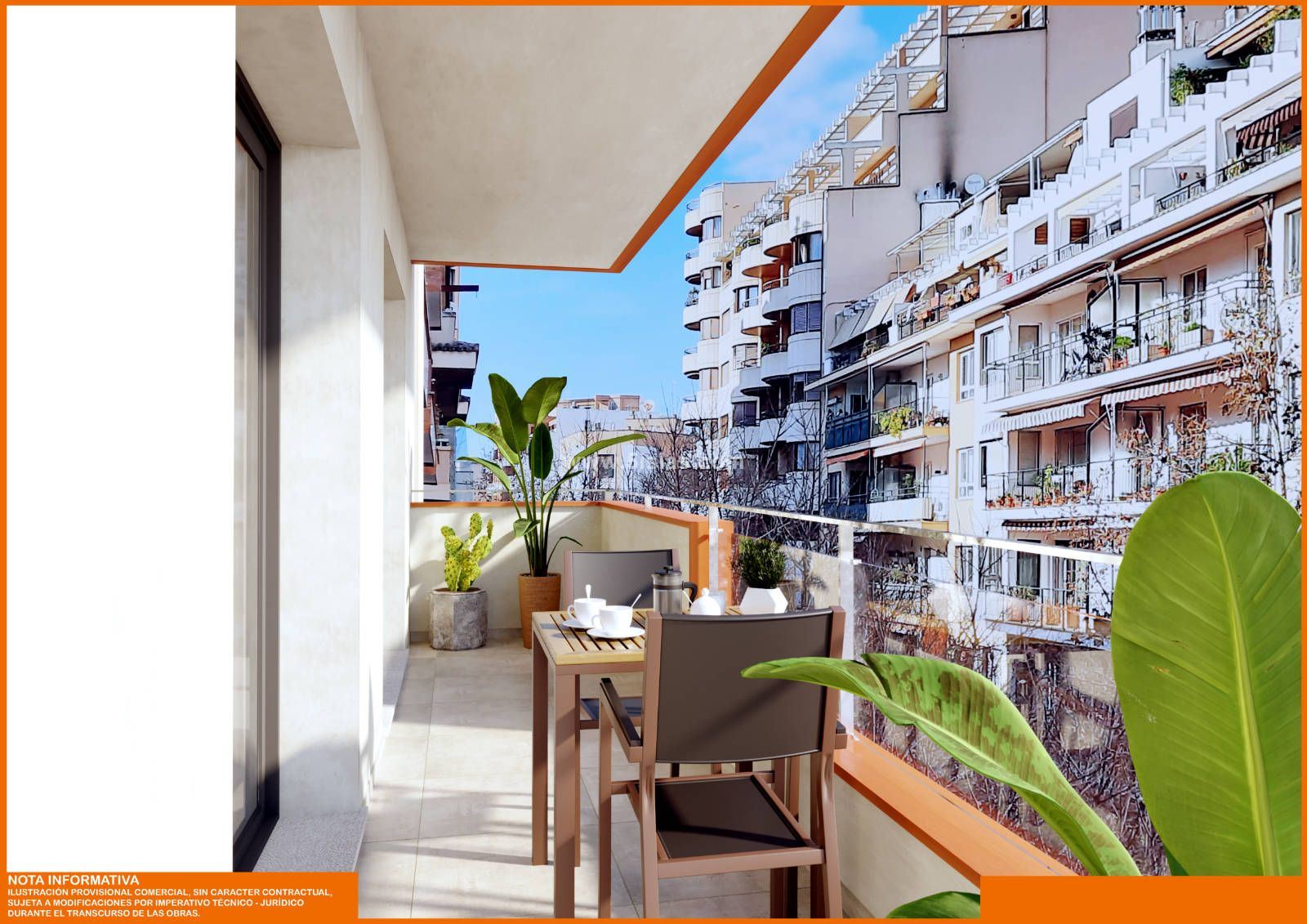 Vivienda de obra nueva con 2 terrazas y garaje en el centro de Palma.