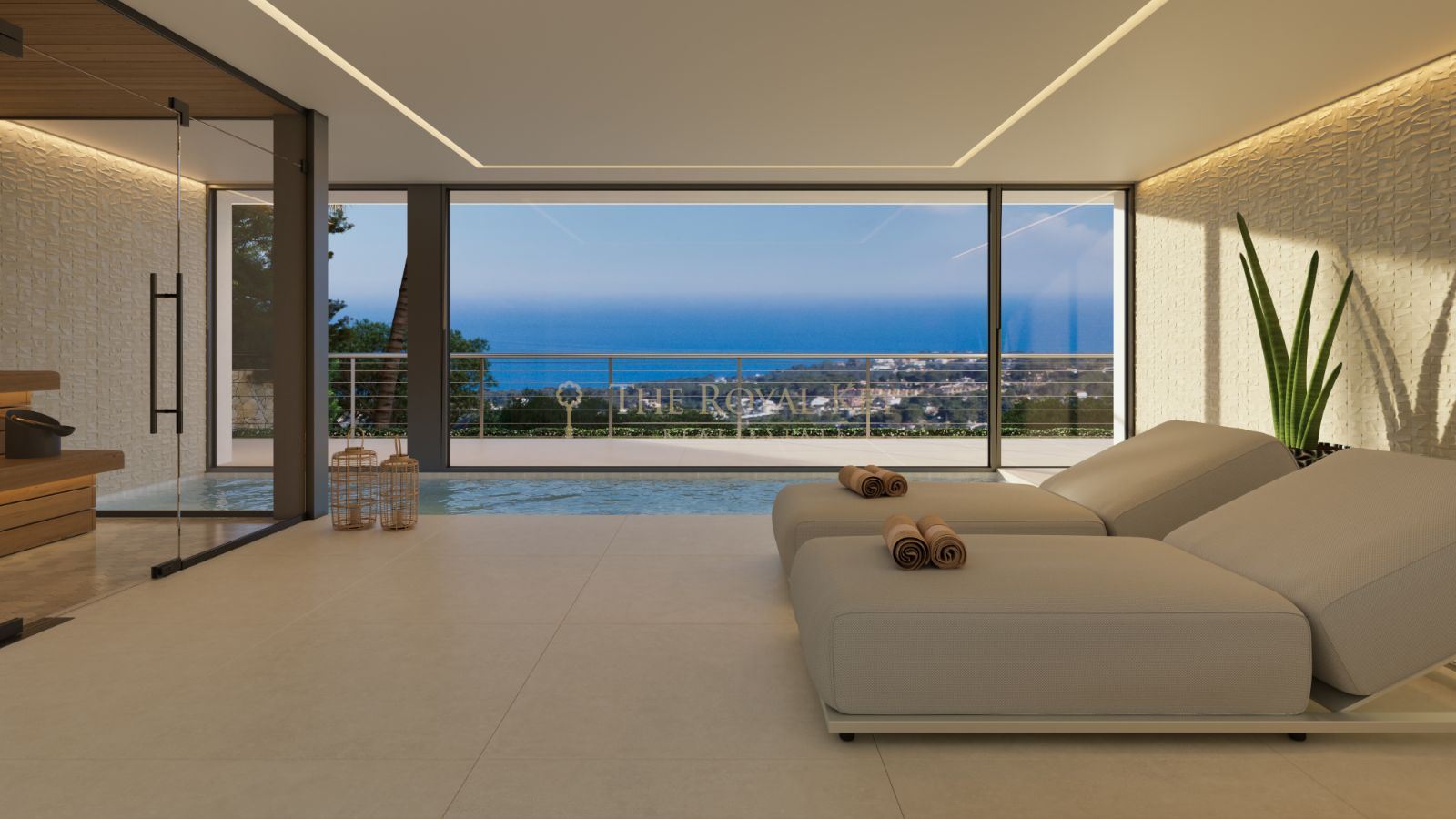 Luxury modern villa with panoramic sea views