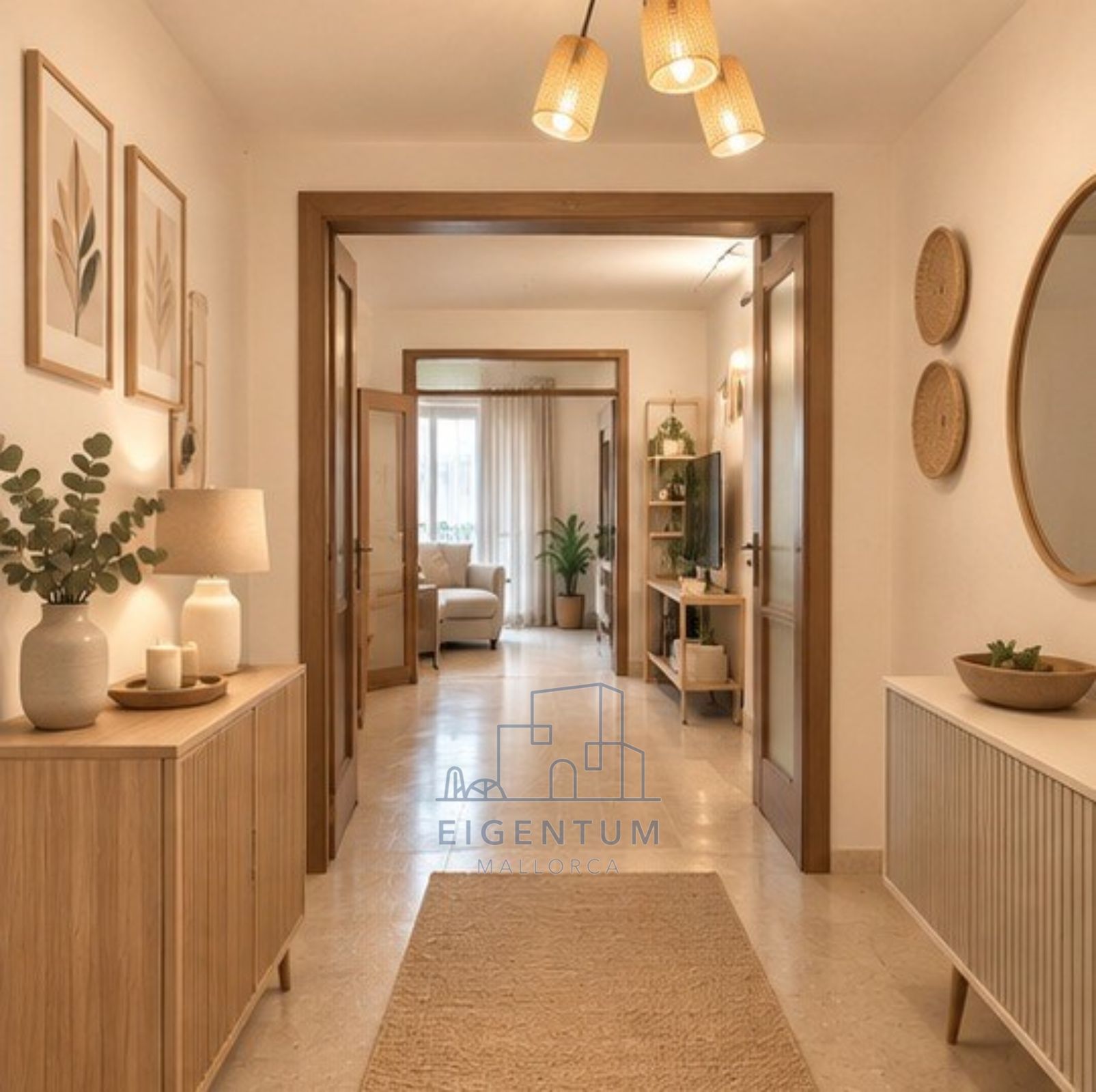 Planta baja de 197 m² con patio y cochera para 2 coches en Son Carrió